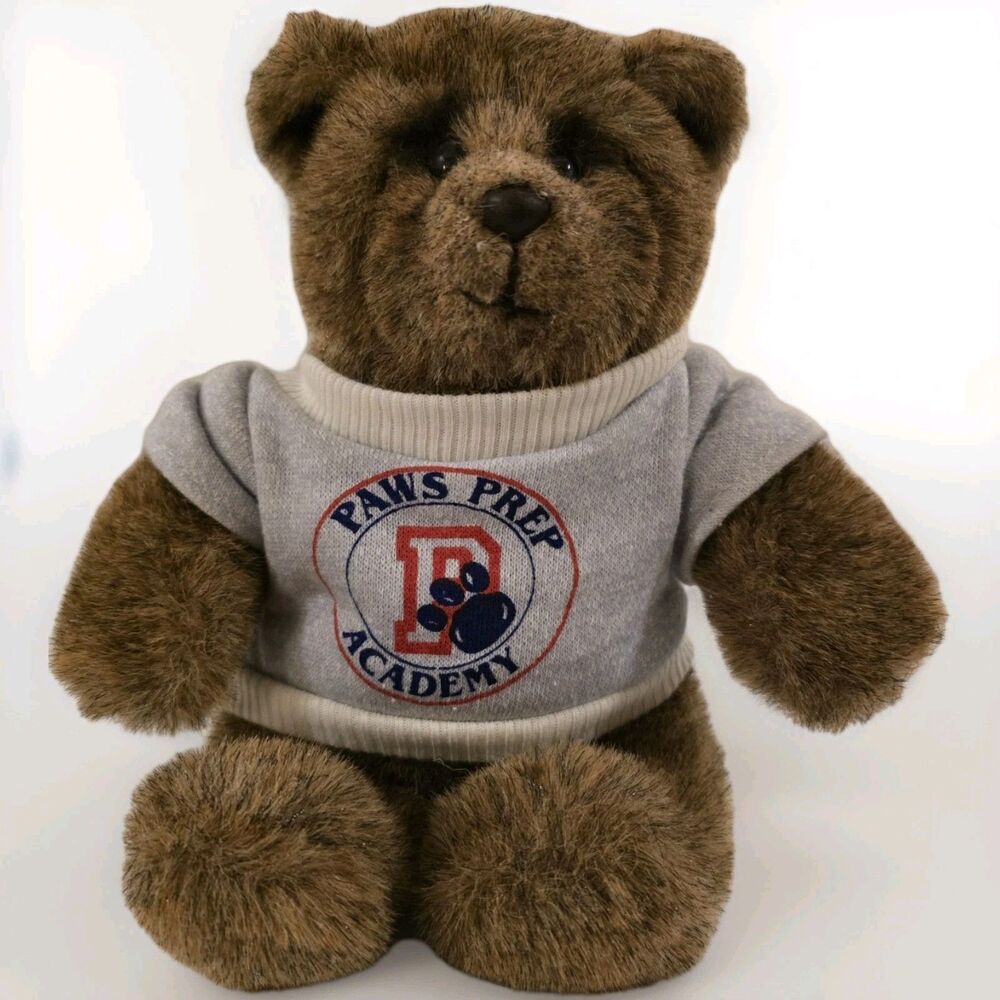 GUND Plush Teddy Bear | Paws Prep Academy Sweatshirt | Brown Stuffed Animal